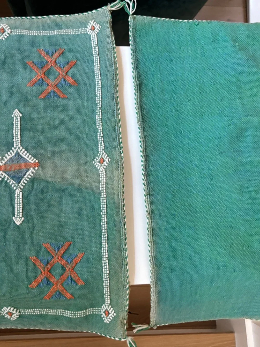 2 Moroccan Cushion Covers - hand made, purchased in Morocco